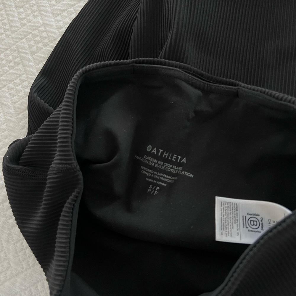 Athleta Black Ribbed Pants - Picture 3 of 8